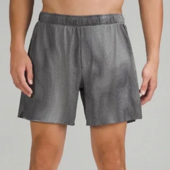 lululemon - Surge Lined Grey Pattern Running Short 6" Inseam - Mens XXL - Picture 1 of 3